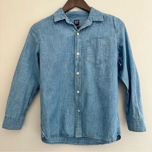 GAP Boy's Light Blue Casual Denim Shirt